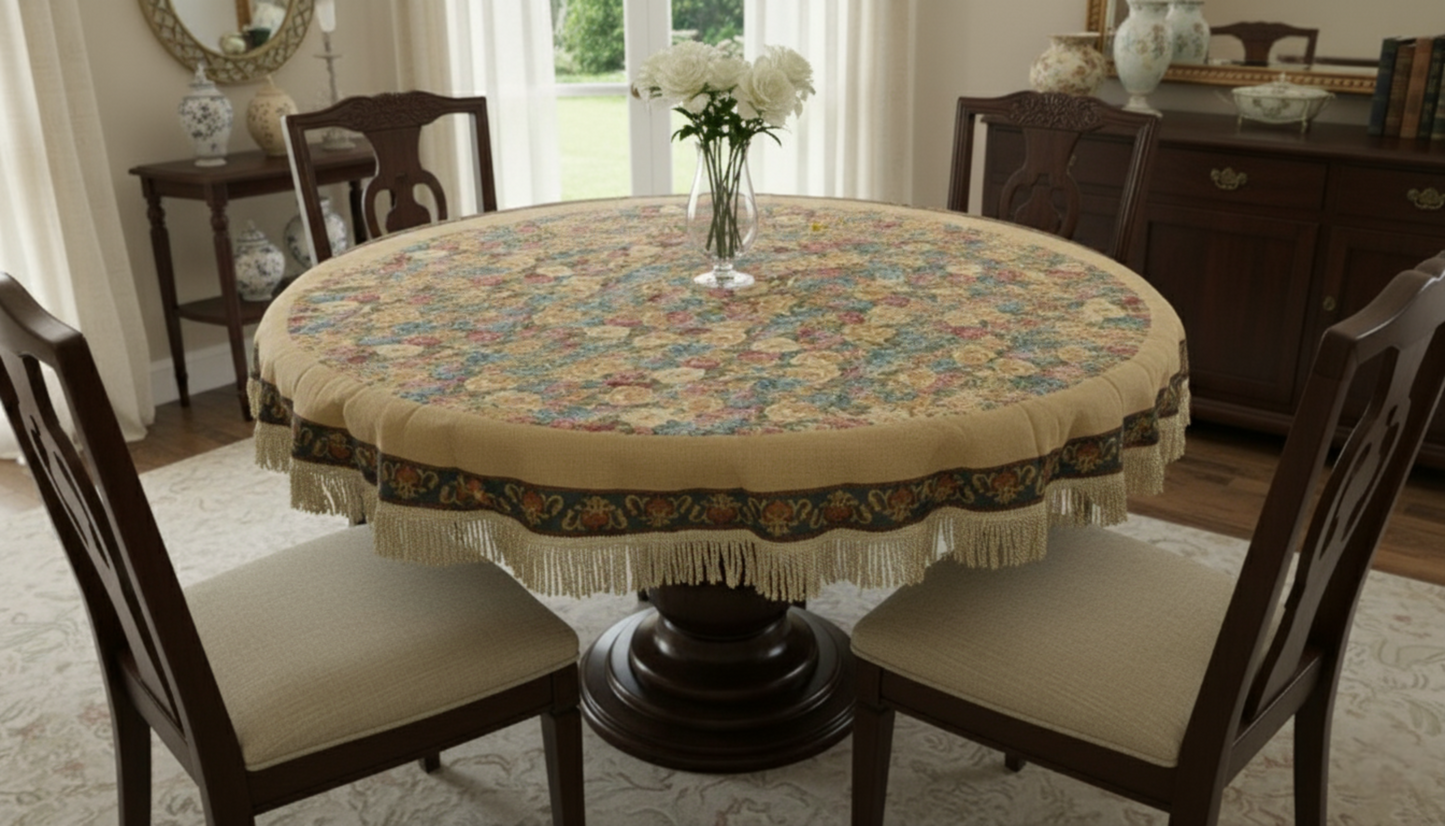 Tache Colorful Country Rustic Floral Morning Awakening Woven Tapestry Tablecloth (3089B)