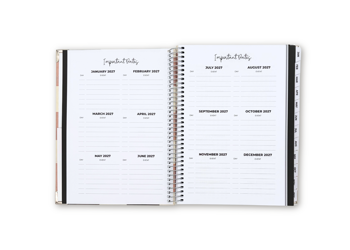 2027 Checkered Weekly Planner Premium Bundle