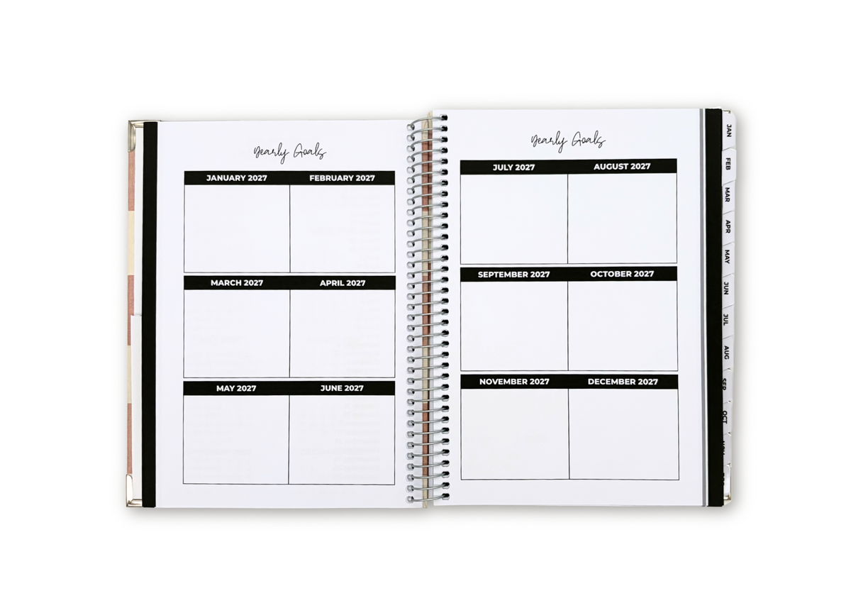 2027 Checkered Weekly Planner Premium Bundle