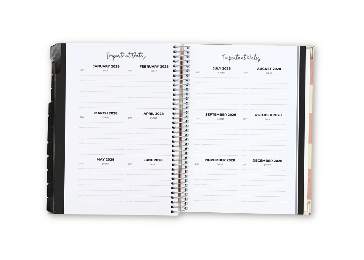 2027 Metal Flake Weekly Planner Premium Bundle
