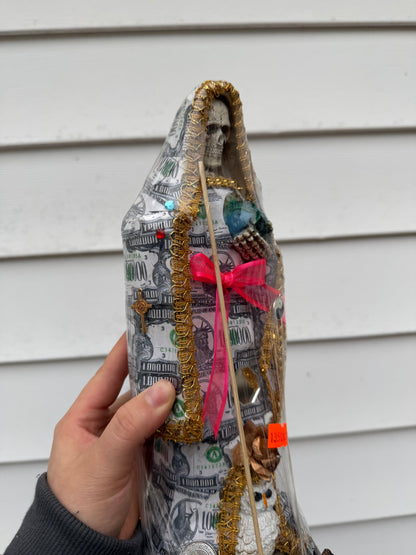 Santa Muerte Money 12in Decor Statue