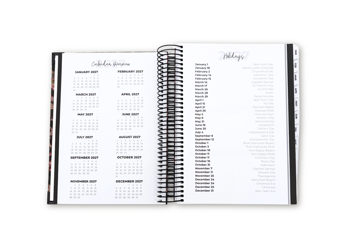 2027 Velvet Floral Daily Planner Basic Bundle
