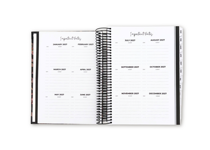 2027 Black Leather Look Daily Planner Basic Bundle