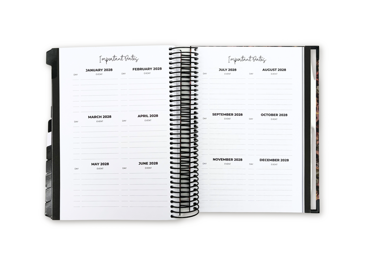 2027 Velvet Floral Daily Planner Premium Bundle