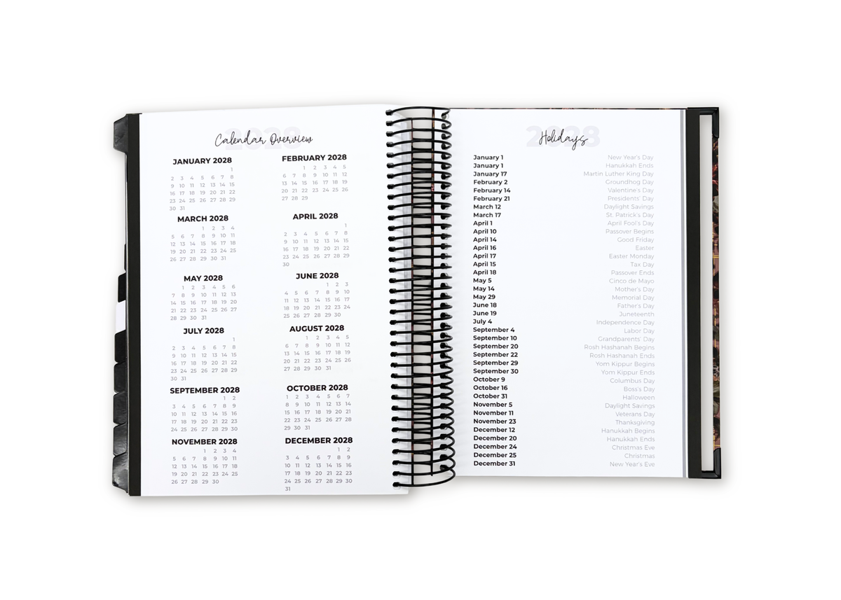 2027 Velvet Floral Daily Planner