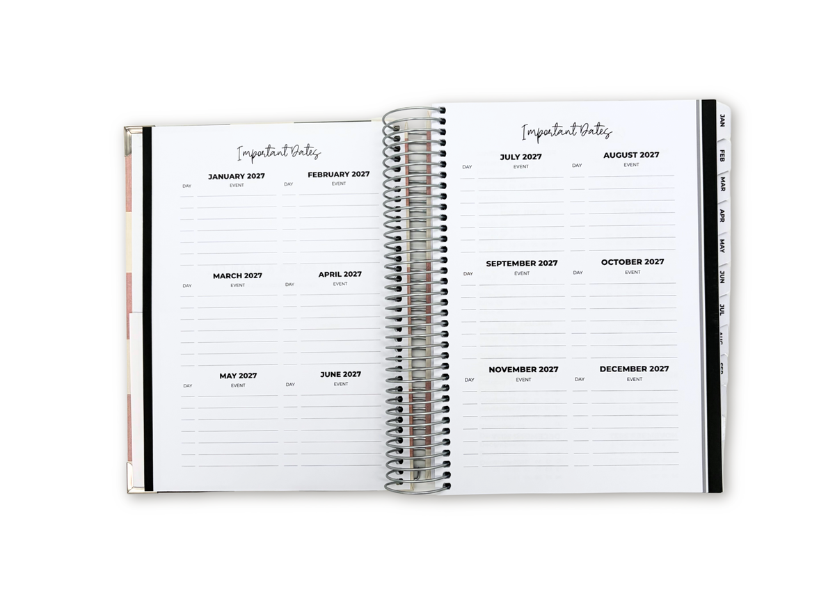 2027 Checkered Daily Planner Premium Bundle