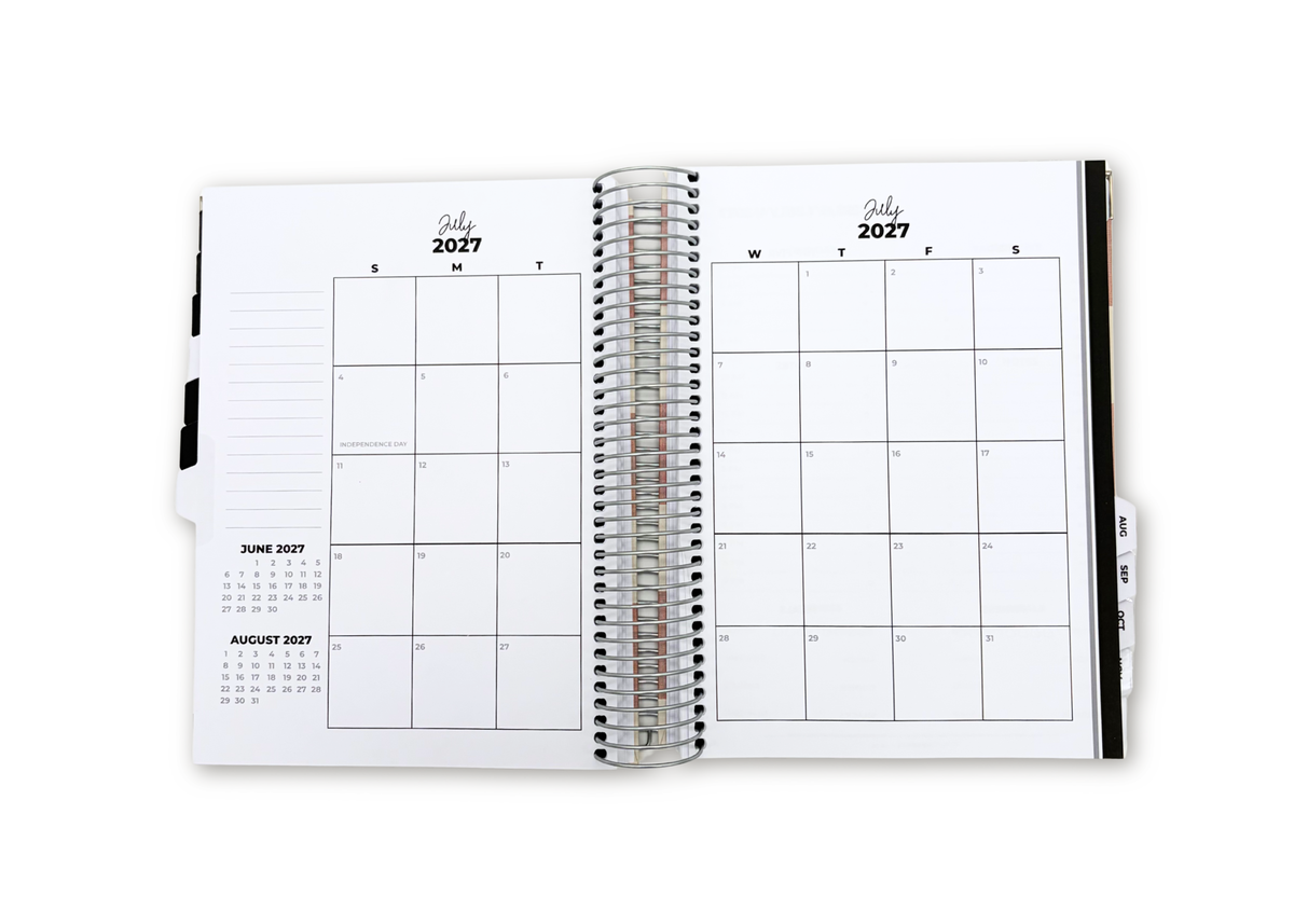 2027 Checkered Daily Planner Premium Bundle