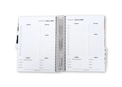 2027 Checkered Daily Planner Premium Bundle