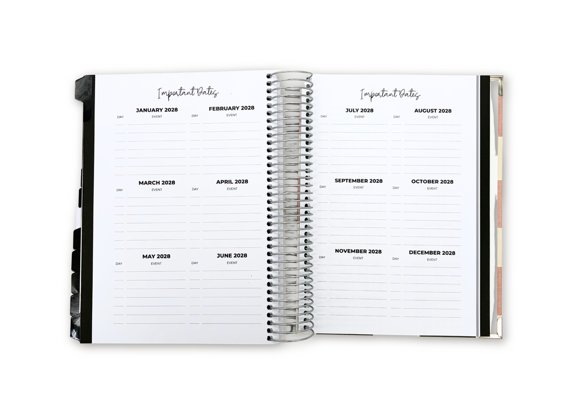 2027 Checkered Daily Planner Basic Bundle