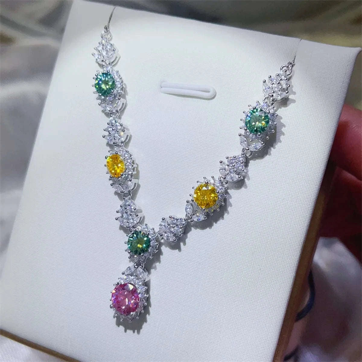 3.5 Carat Moissanite 925 Sterling Silver Necklace Otarealm