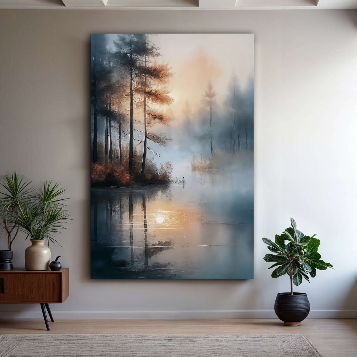 Misty Lake Wall Art Otarealm