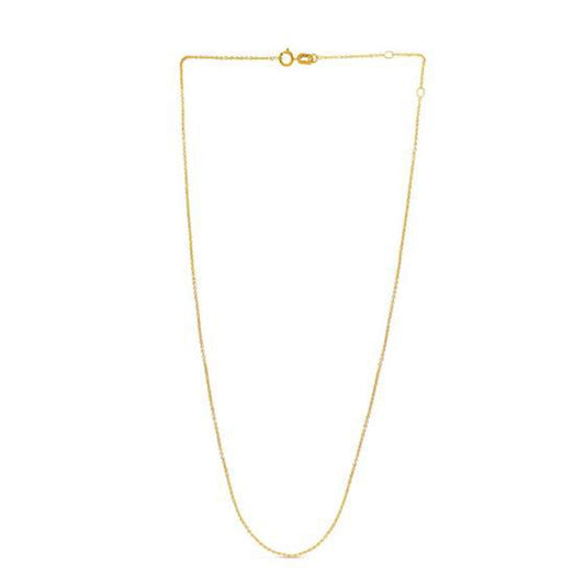 Adjustable Cable Chain in 14k Yellow Gold (0.97 mm)