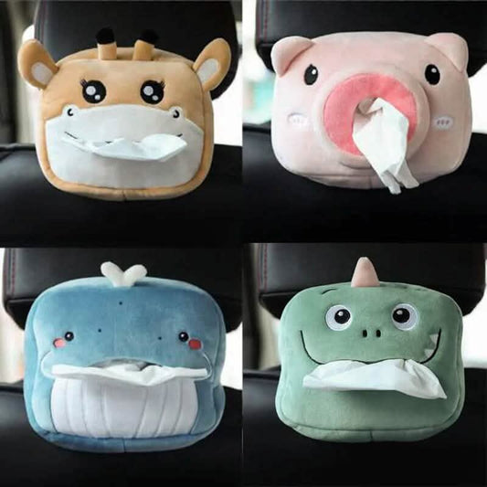 4-Pack: Cute Cartoon Car Tissue Box Otarealm