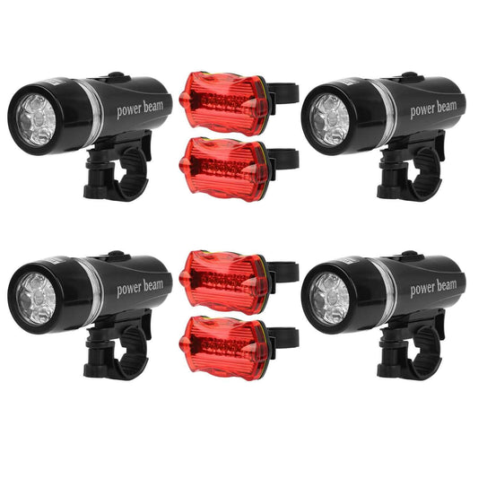 4-Pack: Universal Front Rear Bike Light Set