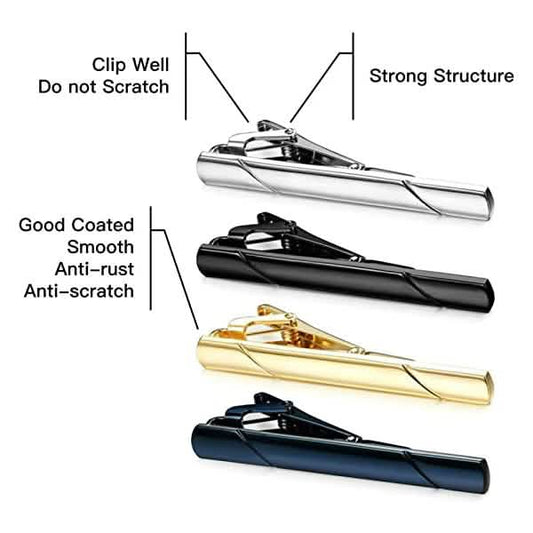 4-Piece: Men's Tie Clips Otarealm