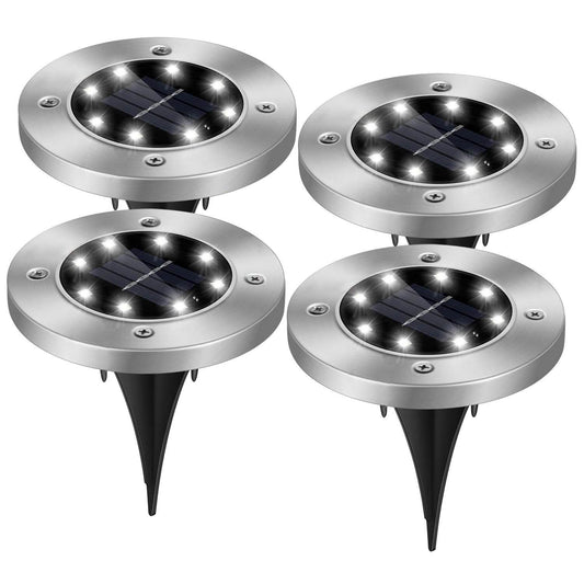 4-Pieces: Solar Powered Ground Light Otarealm