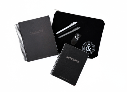 2026-2027 Black Leather Look Daily Premium Bundle