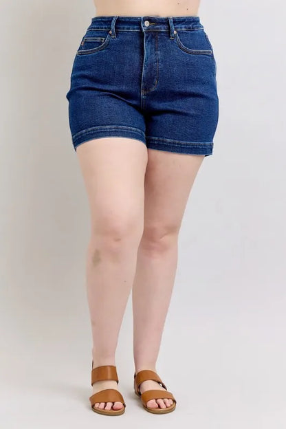 Judy Blue High Waist Tummy Control Denim Shorts (size M)