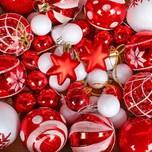44-Piece Set: Christmas Decoration Colorful Ball Gift Box Set