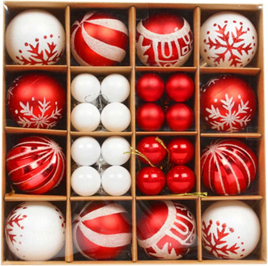 44-Piece Set: Christmas Decoration Colorful Ball Gift Box Set