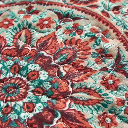 Tache Bohemian Desert Medallion Boteh Paisley Taupe Throw Pillow Covers / Euro Sham (TJ3502)