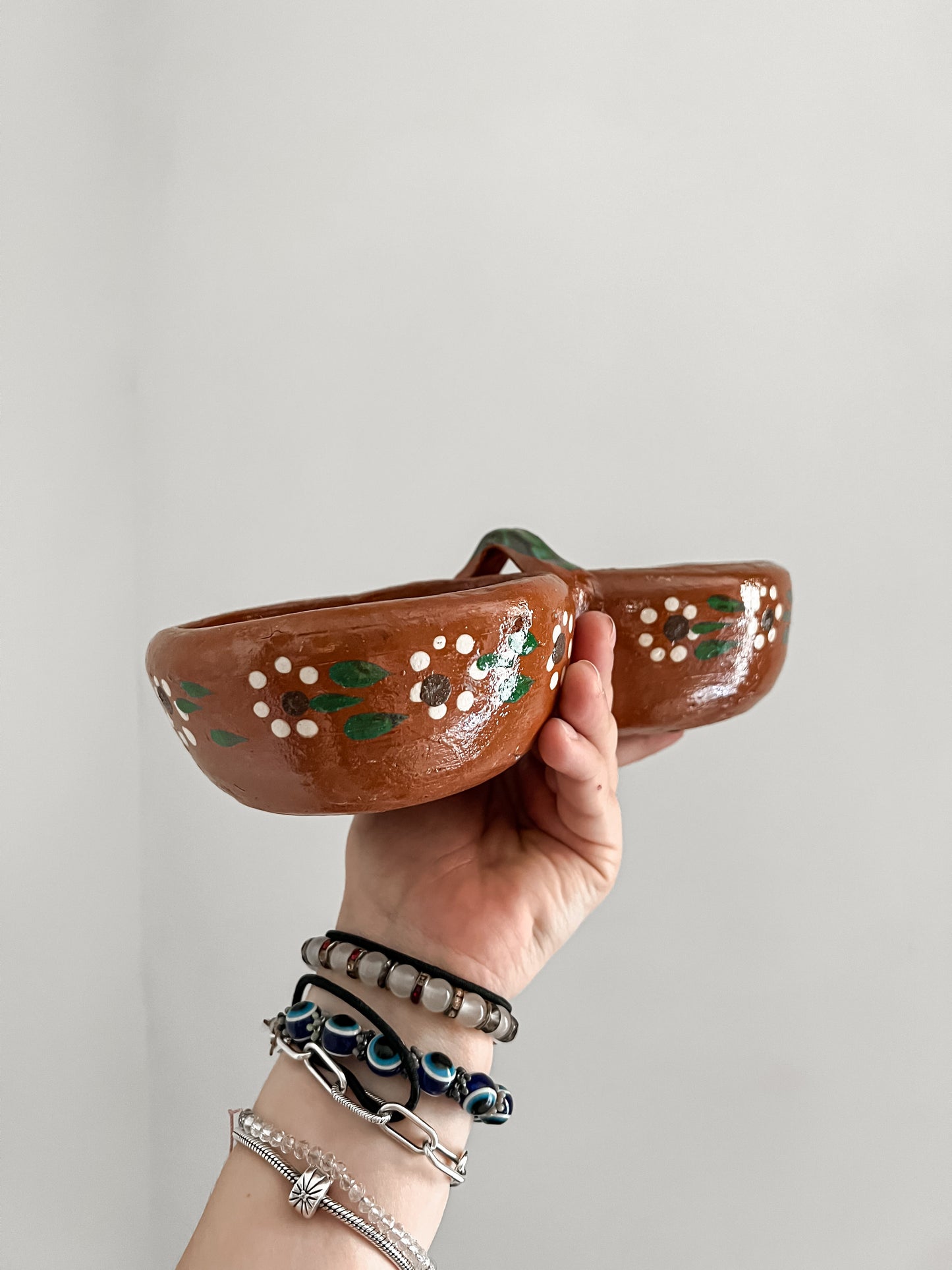 2 Section Handmade Sauce Holder