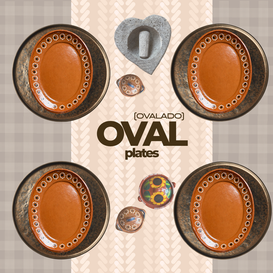 Oval Traditional Pottery Plates Ovalado