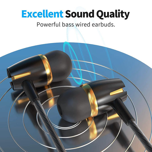 5-Pack: Microphone Wired Earbuds Isolating In-Ear Headphones