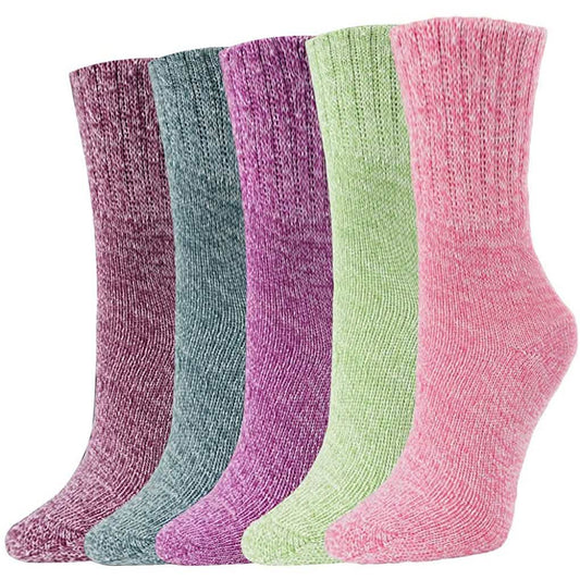 5-Pair: Women's Winter Socks Gift Box Free Size Thick Wool Soft Warm Casual Socks Otarealm