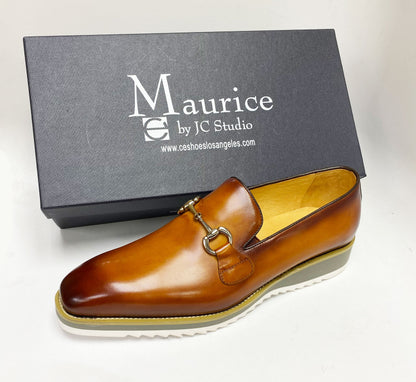 Maurice Horsebit Calfskin Loafer - Cognac