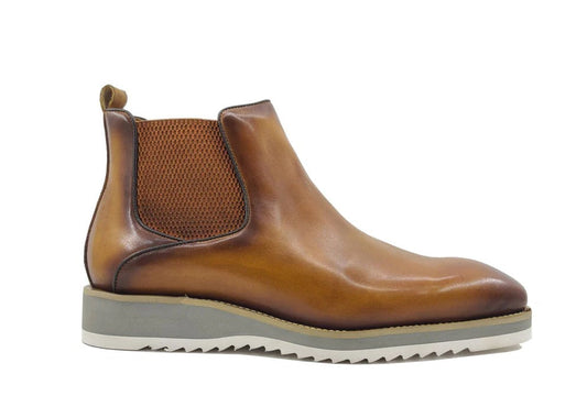 Carrucci Calfskin Boot - Cognac