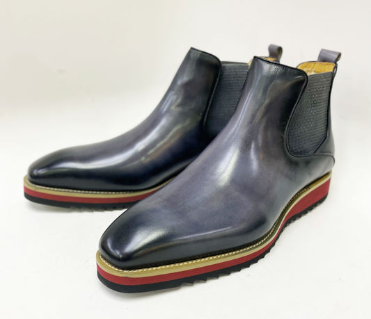 Maurice Calfskin Boot - Grey