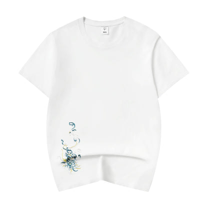 ET517 Blue Kirin Embroidered Tee