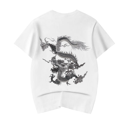 ET521 Grey Dragon Embroidered Tee