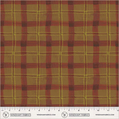 Proper Plaid Cinnamon Cotton 43/44 Fabric Per Yard