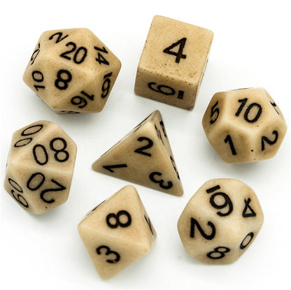 Brown Imitation Stone DND Dice RPG Resin Dice (46g)