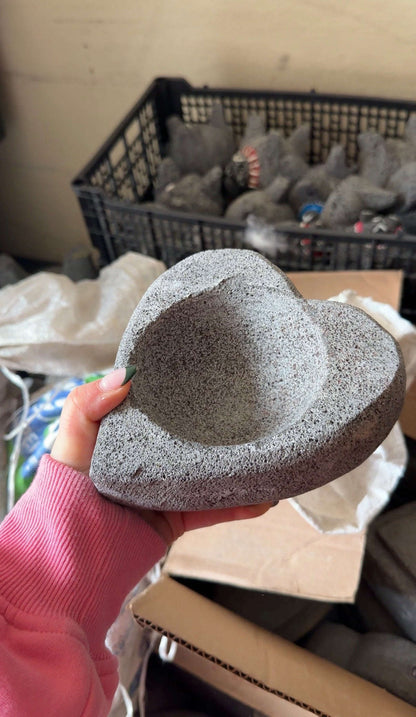 Original Heart Molcajete 100% Volcanic Otarealm