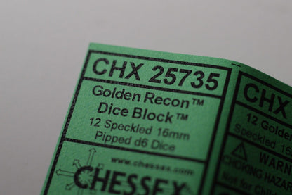 Golden Recon Speckled 16mm D6 Pipped