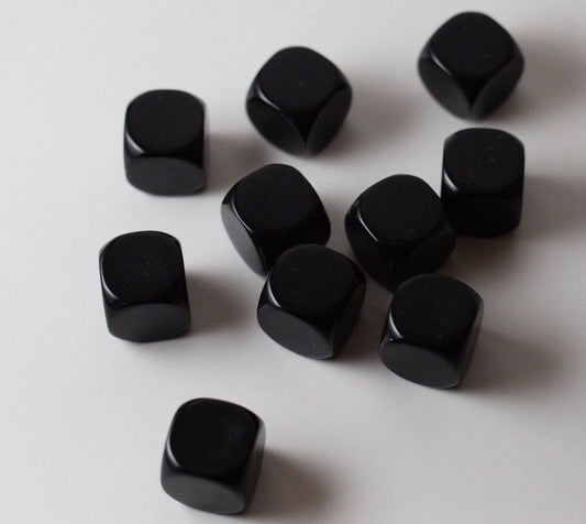 (Sold by Piece) Blank Black Dice / Counting Cubes 16mm D6 Square RPG Gaming Dice DIY