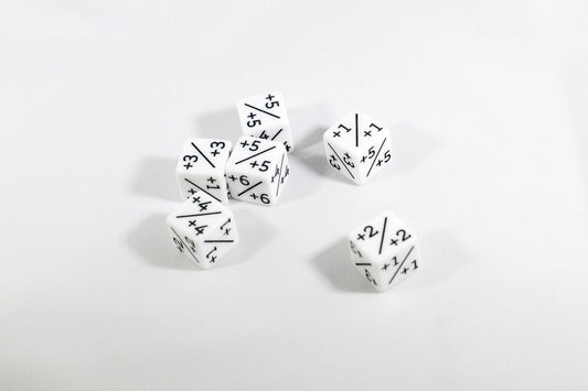White D6 MTG +1/+1 Counter Dice  - Magic: The Gathering DnD d6 Stats (Sold Per Die)