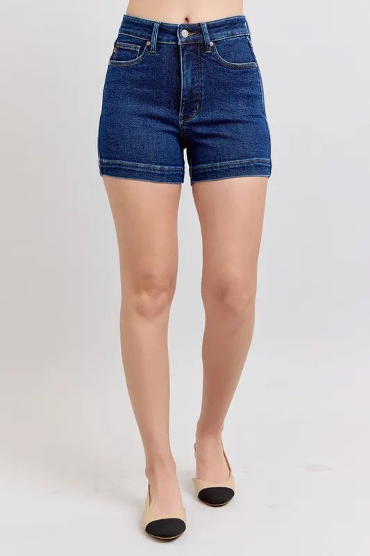 Judy Blue High Waist Tummy Control Denim Shorts (size M)
