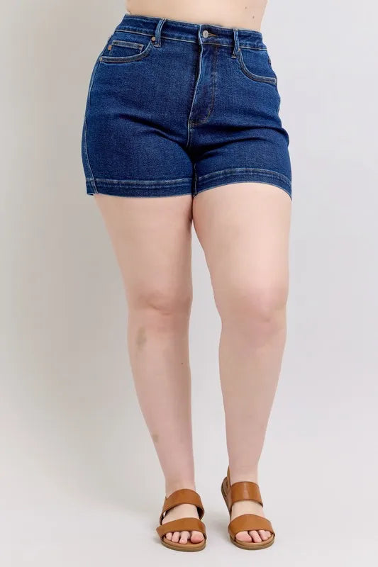Judy Blue High Waist Tummy Control Denim Shorts (size M)