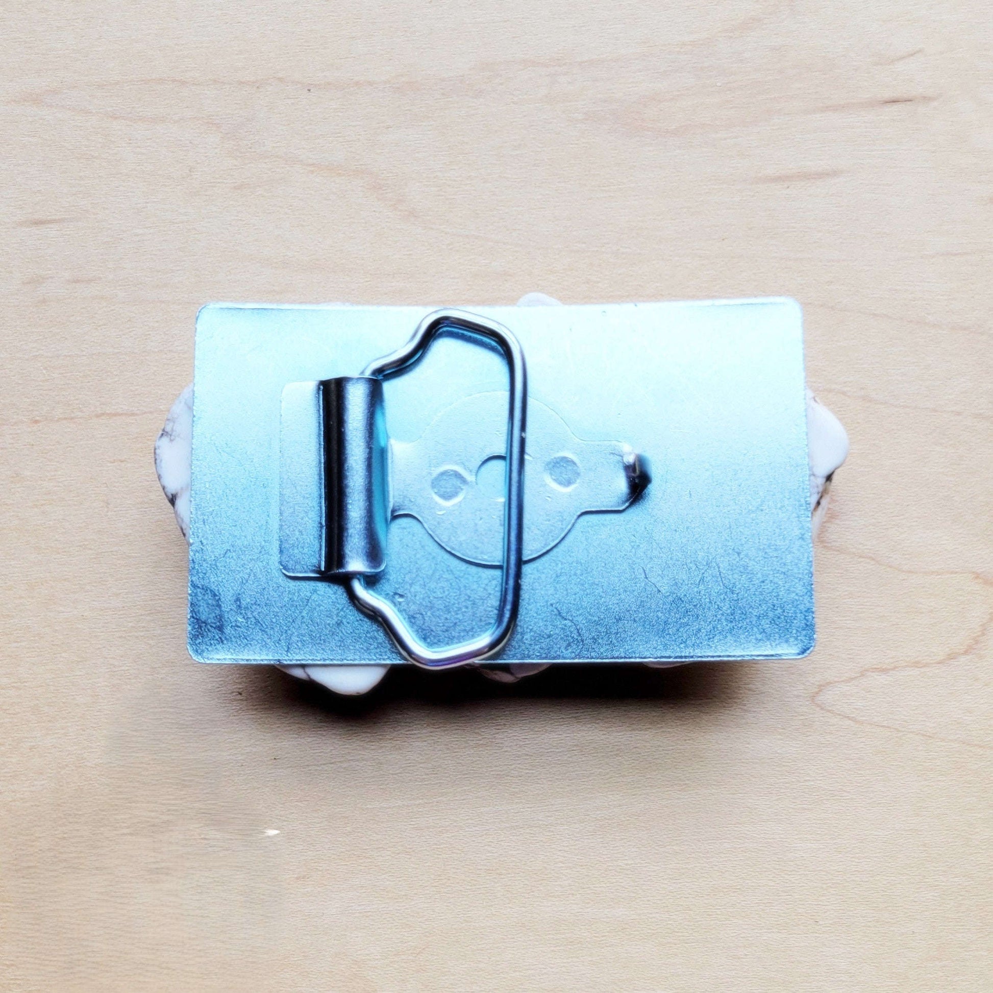 White Turquoise Slab Belt Buckle Medium Size 902m Otarealm