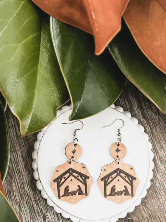 Beautiful Christmas Nativity Earrings