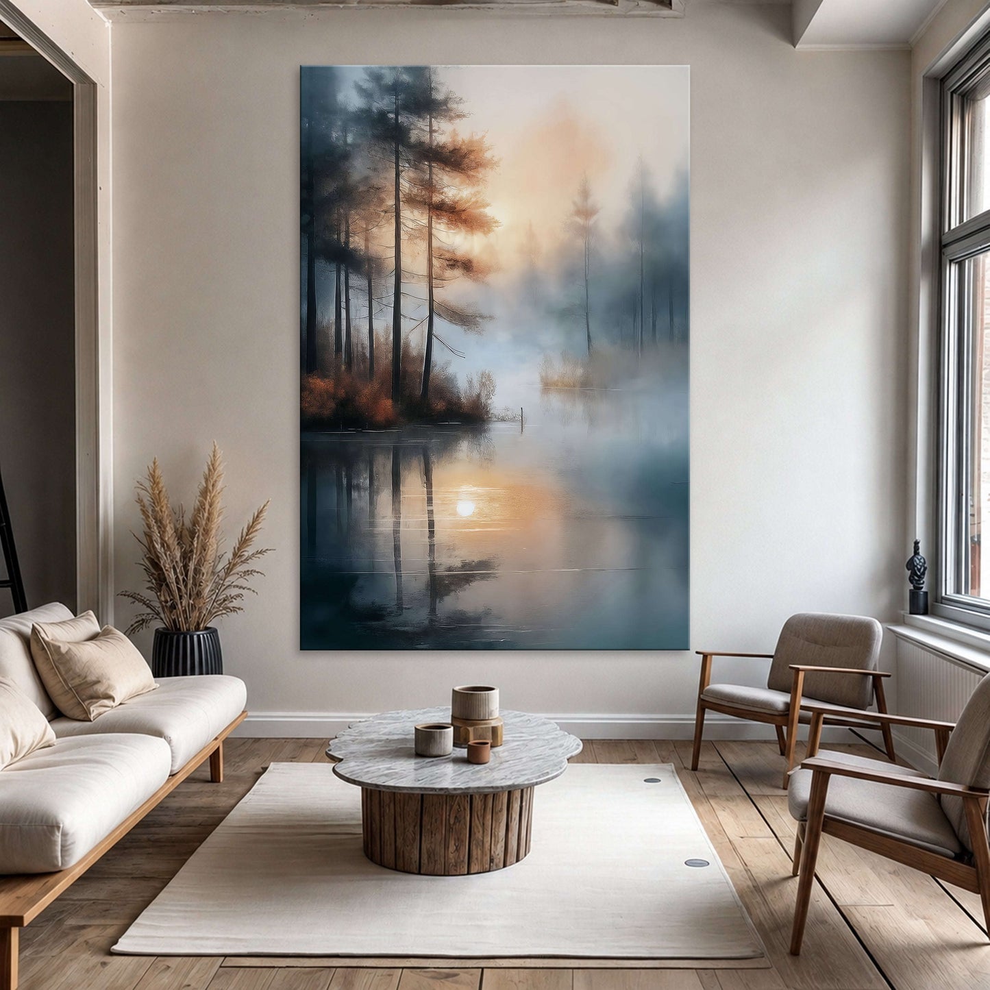 Misty Lake Wall Art Otarealm