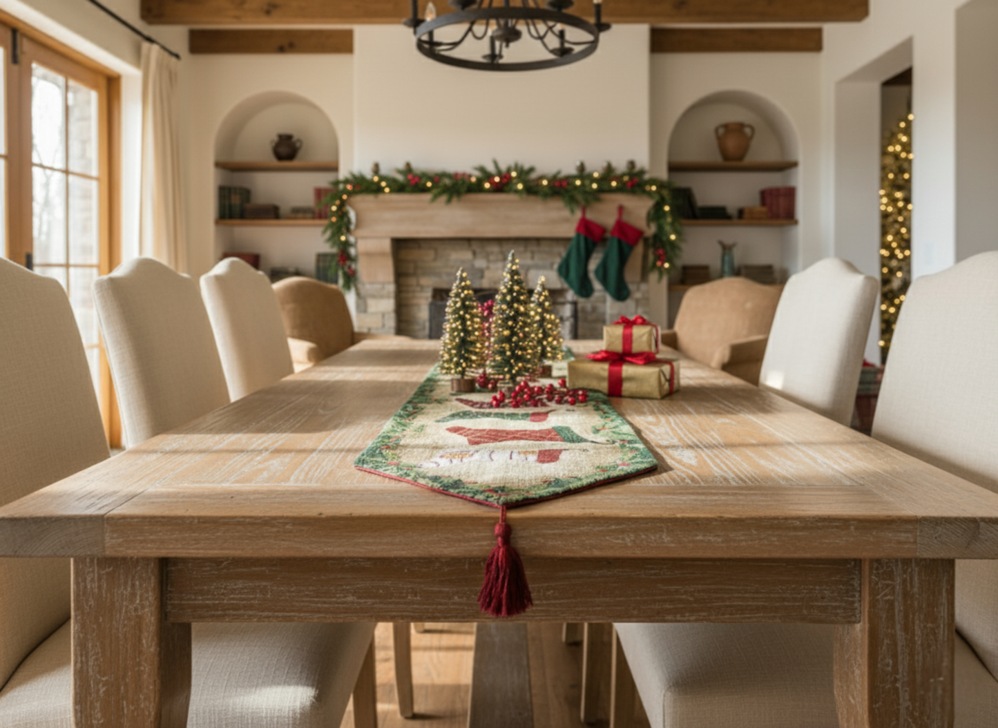 Tache Hang My Stockings By the Fireplace Table Runners (12910)