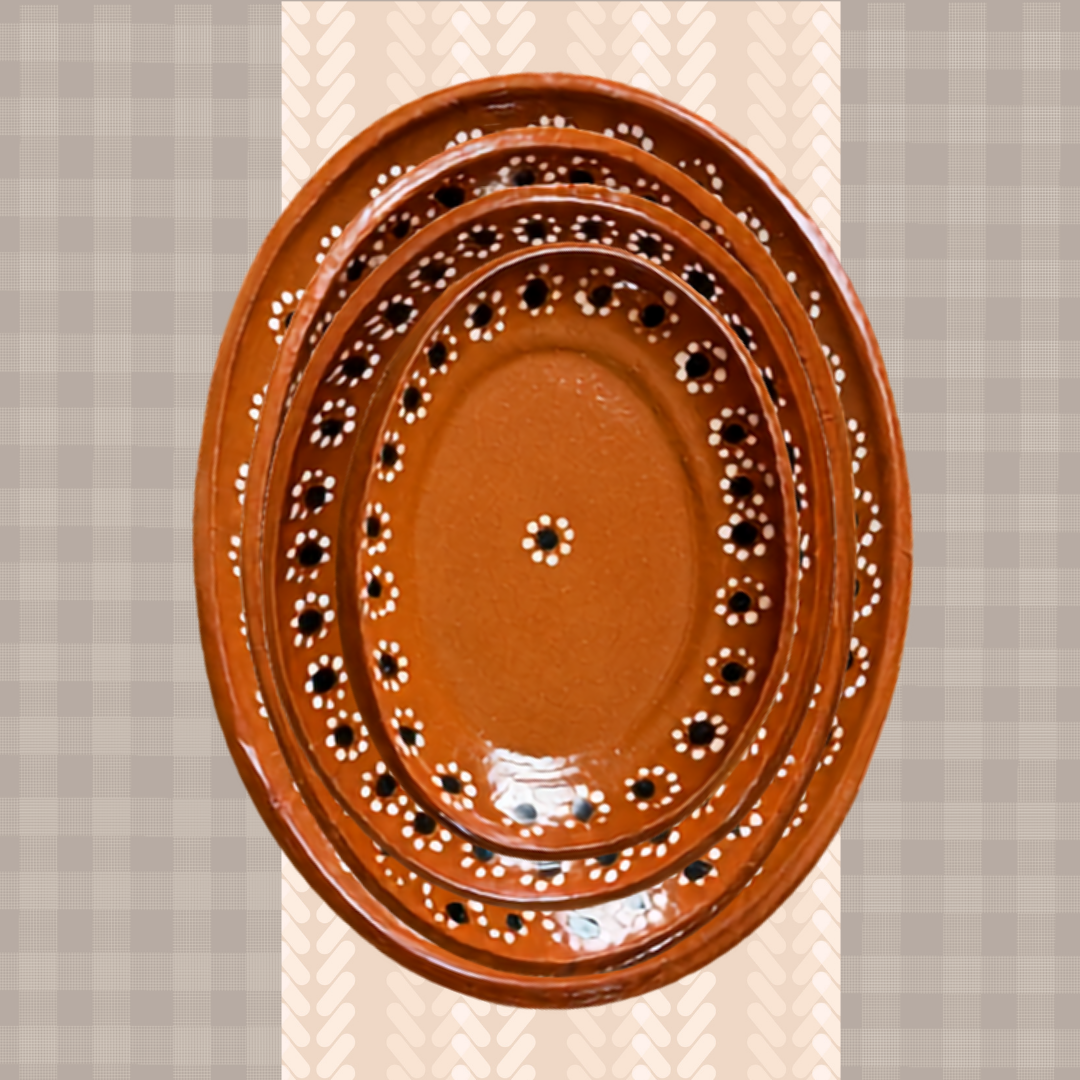 Oval Traditional Pottery Plates Ovalado