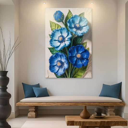 Blue Blossom Bouquet Wall Art