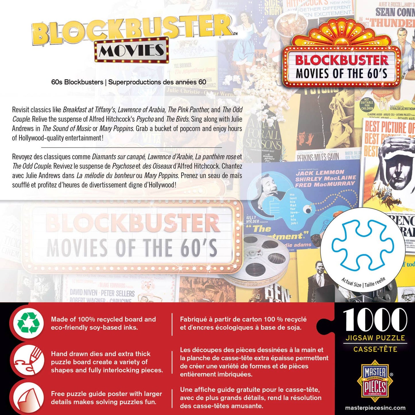 Blockbusters Movies of the 60’s 1000 Piece Puzzle by Masterpieces