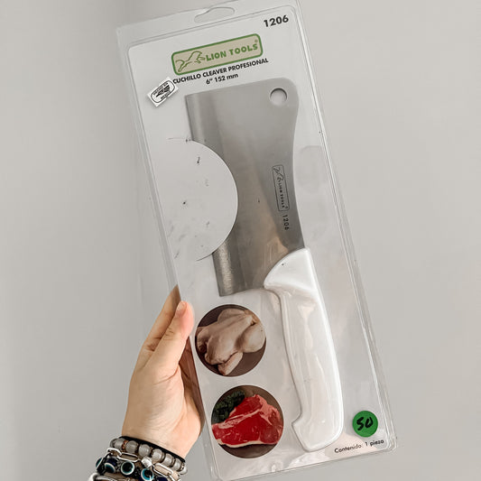 Lion Tools Cuchillo Taquero Hacha Profesional Cleaver Jumbo